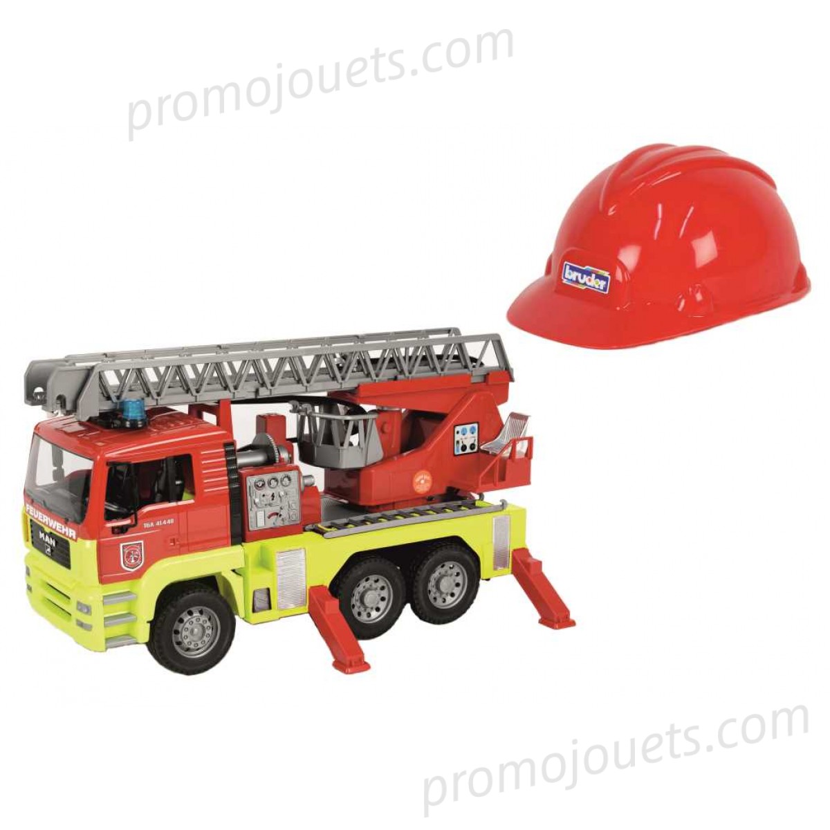 Camion de pompier + casque BRUDER